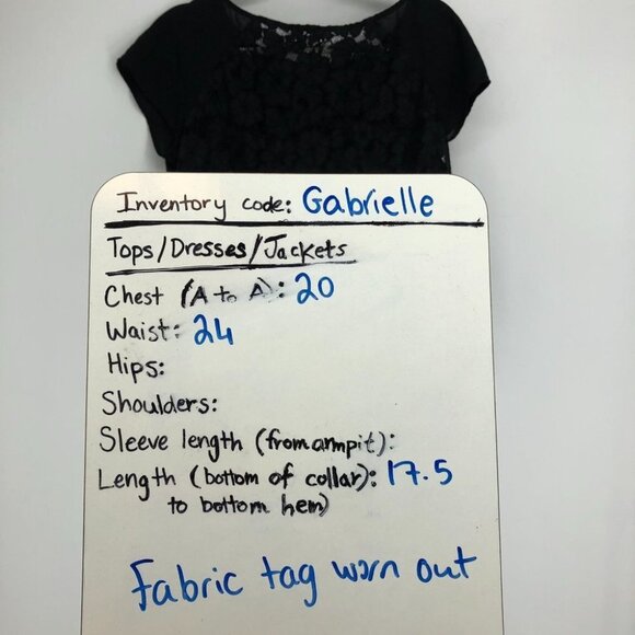 BB Dakota black short sleeve t-shirt cropped floral lace sheer back size M - Picture 7 of 8